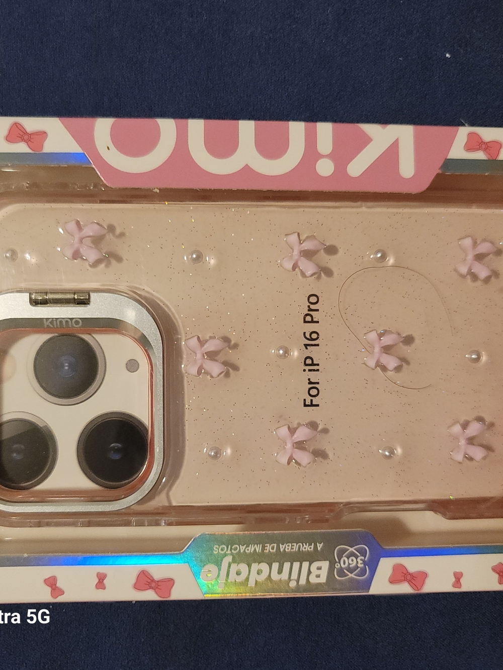 Pink Floral Glitter Case for iPhone 16 Pro